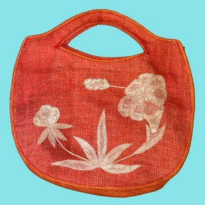 Orange Made in Philippines Straw Vacay Tote Bag‎